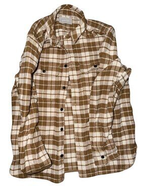 Everlane Brown Plaid Overshirt / Flannel — Size M